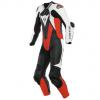 DAINESE LAGUNA SECA 5 1-TEILER PERFORIERTE LEDERKOMBI SCHWARZ/WEIß/ROT 