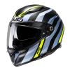 HJC F70 GALLA MC3HSF MATT/SCHWARZ/HELLBLAU/NEONGELB 