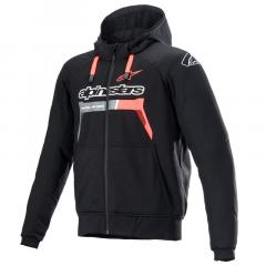 ALPINESTARS CHROME IGNITION HOODIE SCHWARZ/ROT 