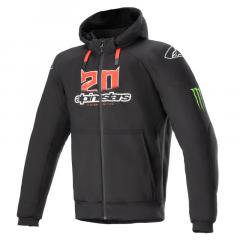 ALPINESTARS FQ20 CHROME IGNITION MONSTER HOODIE SCHWARZ/WEIß/ROT 