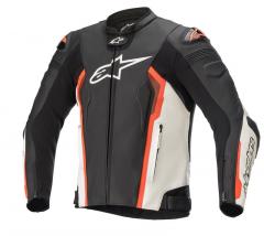 ALPINESTARS MISSILE V2 LEDERJACKE SCHWARZ/WEIß/FLUOROT 