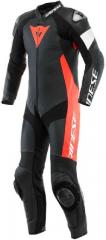 DAINESE TOSA 1-TEILER PERFORIERTE LEDERKOMBI SCHWARZ/ROT/WEIß 