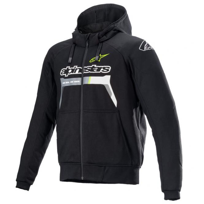 ALPINESTARS CHROME IGNITION HOODIE SCHWARZ/GELB 