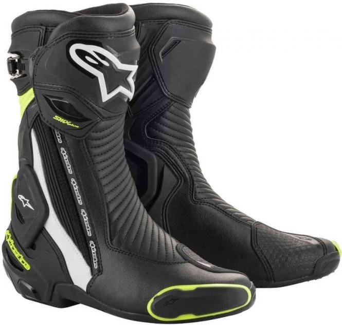 ALPINESTARS SMX PLUS V2 STIEFEL SCHWARZ/WEIß/GELB 