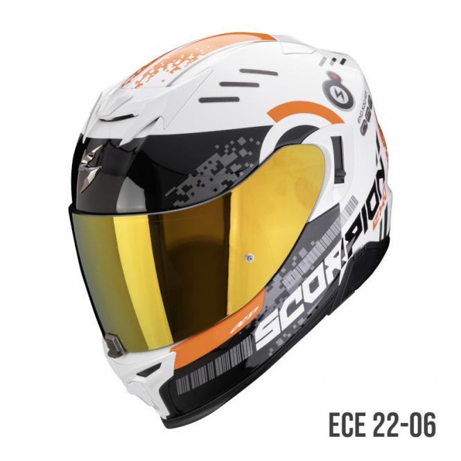 SCORPION EXO-520 EVO AIR TITAN WEISS/ORANGE 