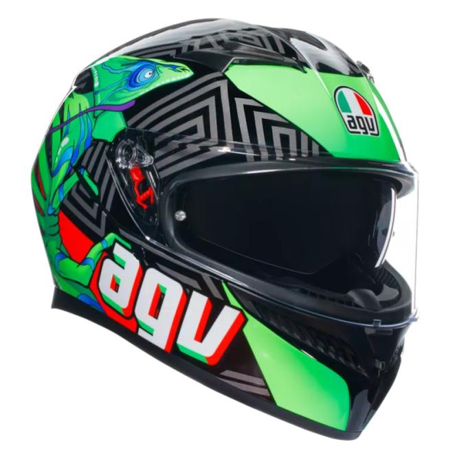 AGV K3 E2206 MPLK KAMALEON SCHWARZ/ROT/GRÜN 
