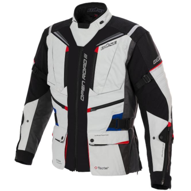 BÜSE OPEN ROAD III TEXTILJACKE HELLGRAU/SCHWARZ 