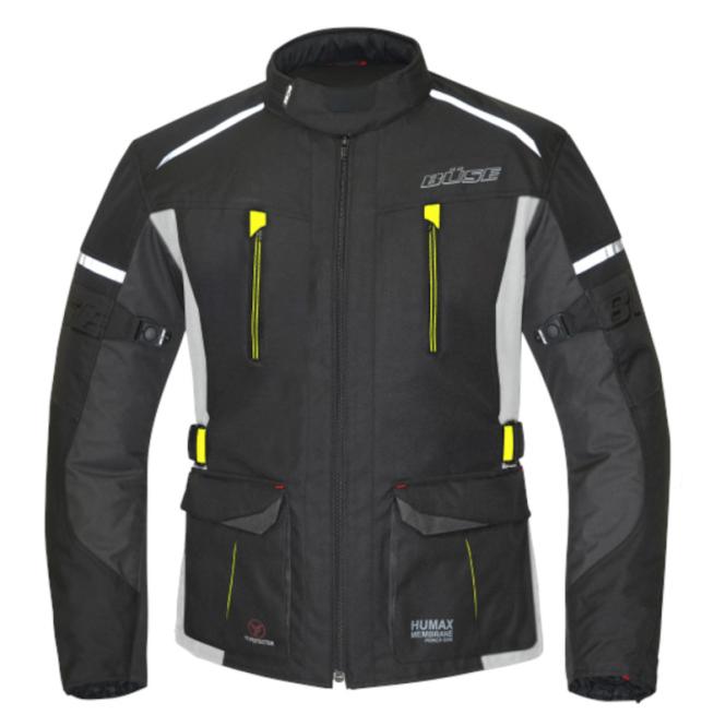 BÜSE RIDER TEXTILJACKE SCHWARZ/NEONGELB  