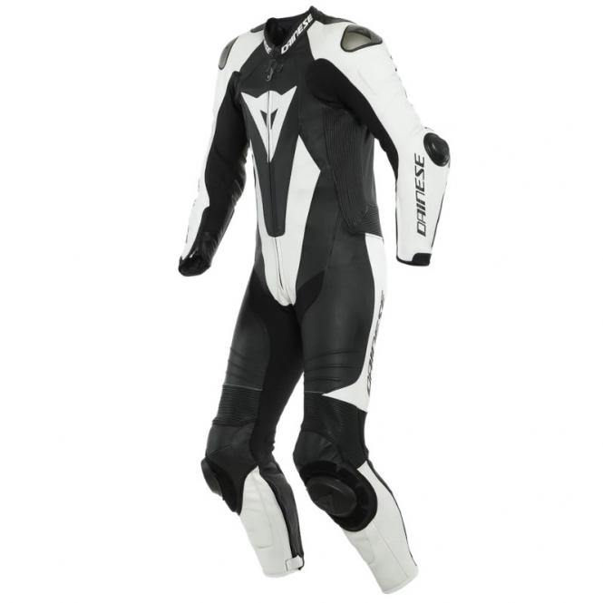 DAINESE LAGUNA SECA 5 1-TEILER PERFORIERTE LEDERKOMBI SCHWARZ/WEIß 