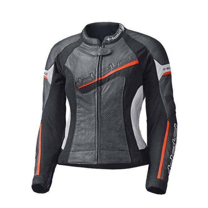 HELD DEBBIE II DAMEN LEDERJACKE SCHWARZ/WEIß/ROT 