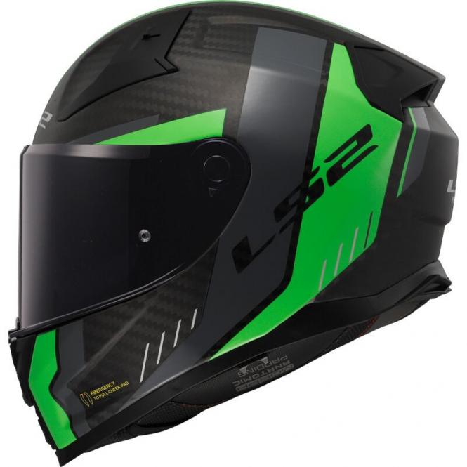 LS2 FF811 VECTOR II CARBON GRID MATT/SCHWARZ/NEONGRÜN 