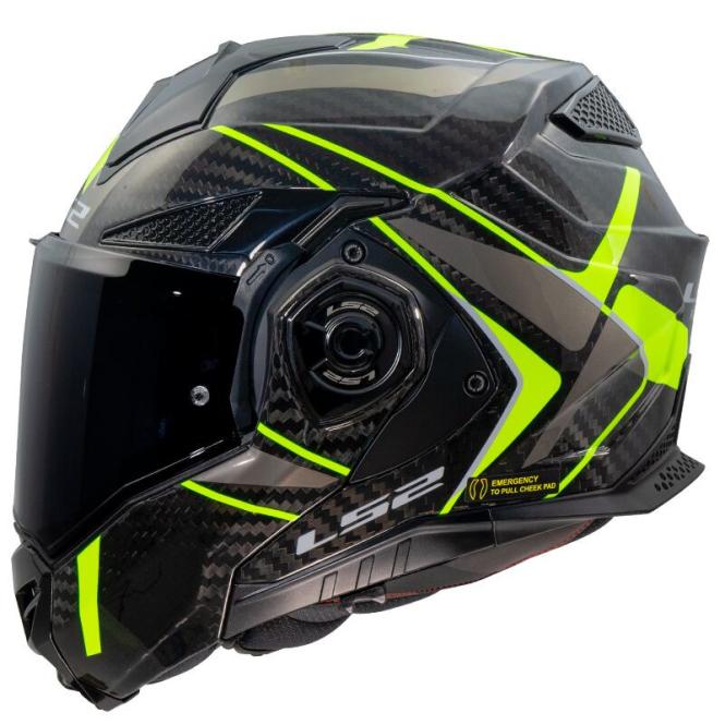 LS2 FF901 ADVANT X CARBON FUTURE II SCHWARZ/NEONGELB 