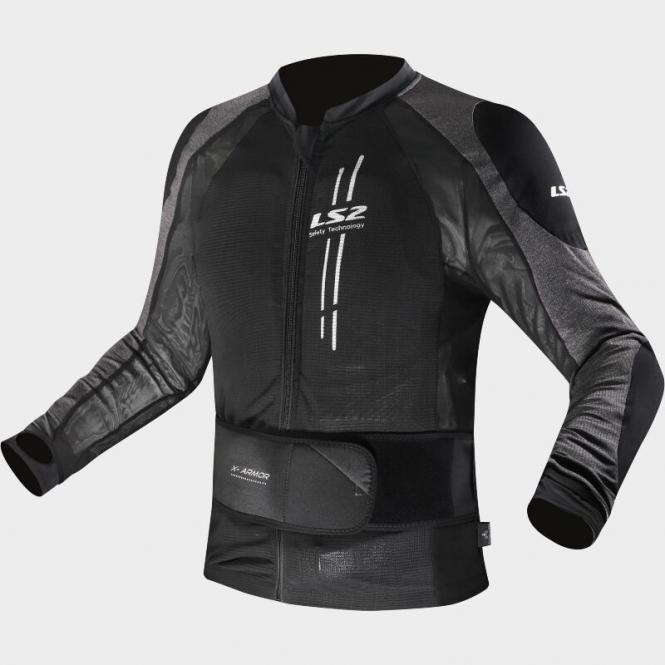 LS2 X-ARMOR HERREN PROTEKTOREN JACKE SCHWARZ/SILBER 
