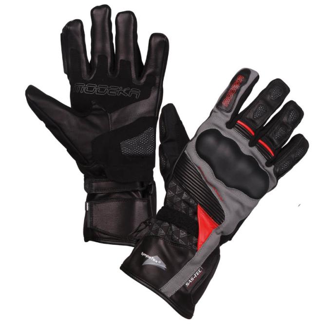 MODEKA PANAMERICANA LADY HANDSCHUHE SCHWARZ/GRAU/ROT 