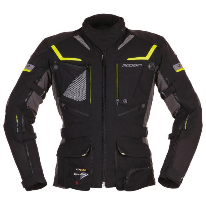 MODEKA PANAMERICANA JACKE SCHWARZ/NEONGELB 