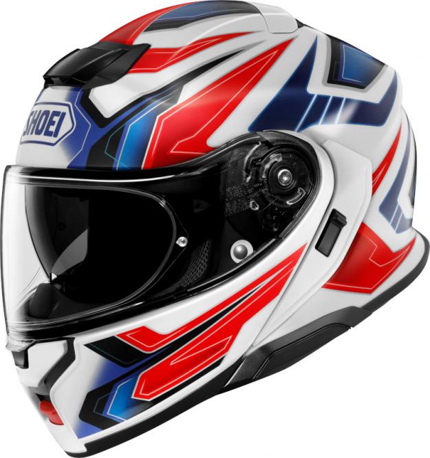 SHOEI NEOTEC 3 ANTHEM TC-10 WEISS/BLAU/ROT 